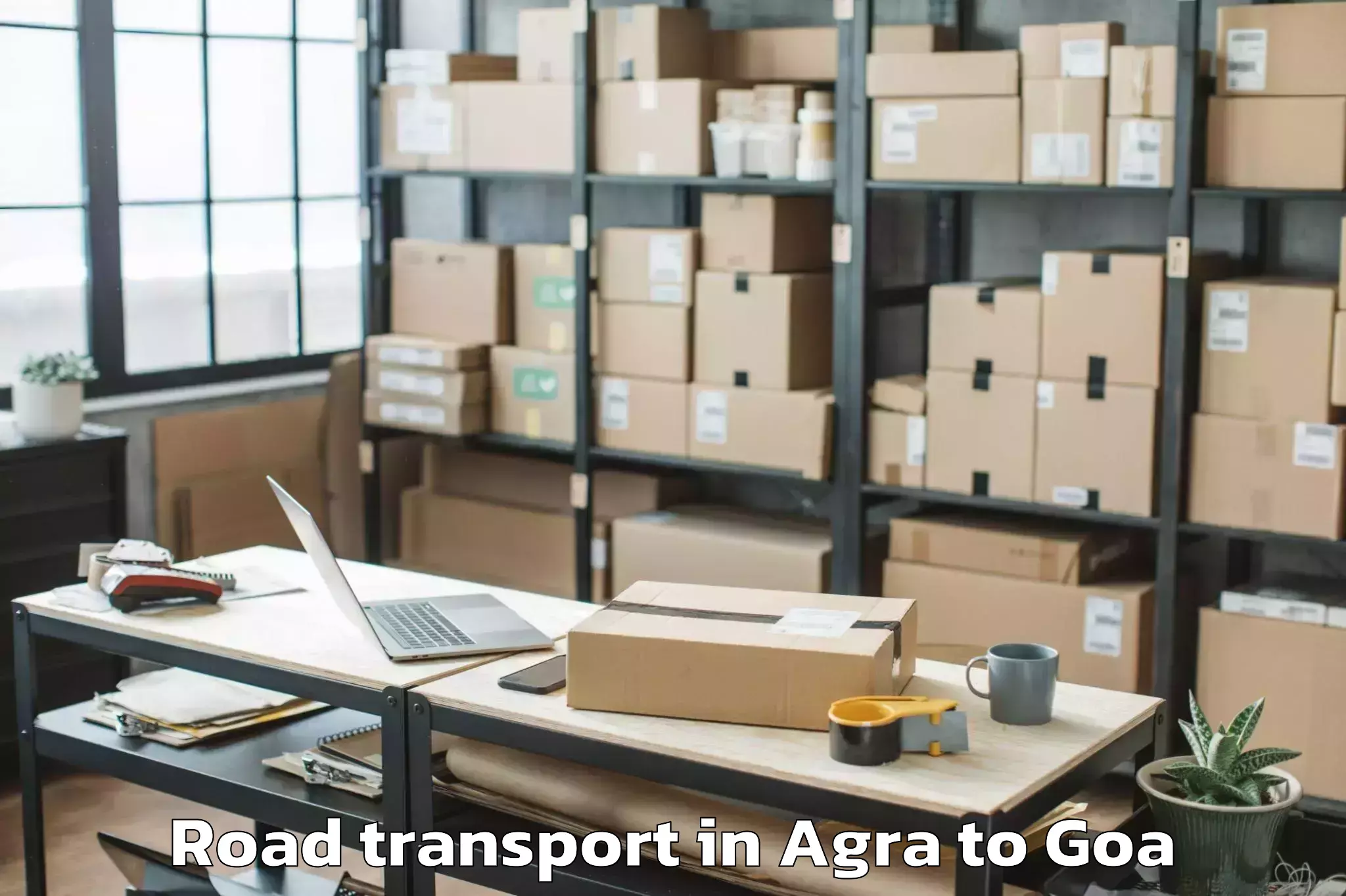 Book Your Agra to Bambolim Road Transport Today